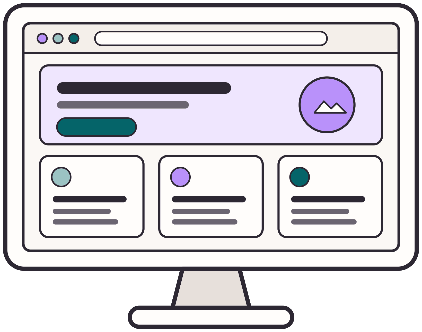 A computer screen showing a finished landing page